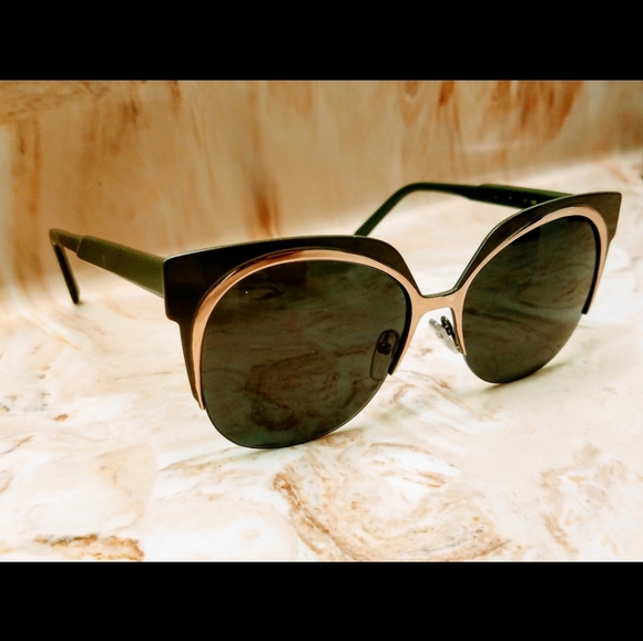 Marni Cat-Eye Acetate Sunglasses Womens Deep Olive - Picture 2 of 5